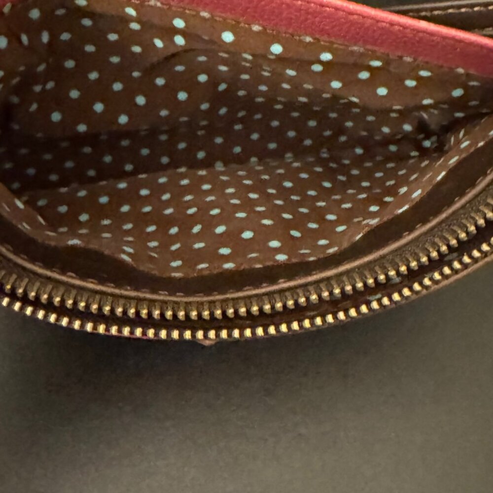 Chala Pink Owl Applique Crossbody Purse With Leather Accents & Adjustable Strap - Picture 8 of 14
